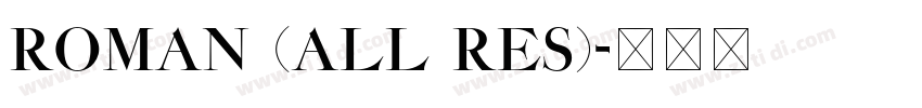 Roman (All res)字体转换
